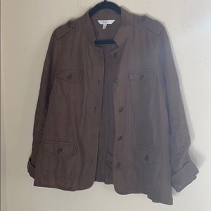 Brown Linen Jacket size L